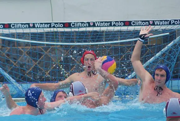 When Clifton College dangerman and captain Ollie Ditz received the ball against Westville, they threw up a wall in front of him, but they couldn't prevent him scoring Clifton's first two goals. (Photo: Brad Morgan)