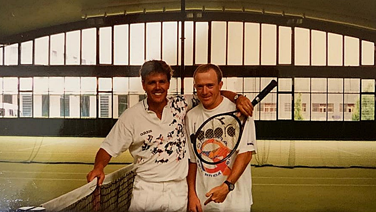 Coach Kobus Botha (left) played a pivotal role when Kevin transitioned to life as a professional tennis player.