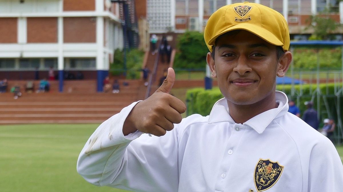 Muhammad Moosa was a top all-round performer for DHS, top scoring in their innings and also producing a tidy spell with the ball. (Photo: Brad Morgan)