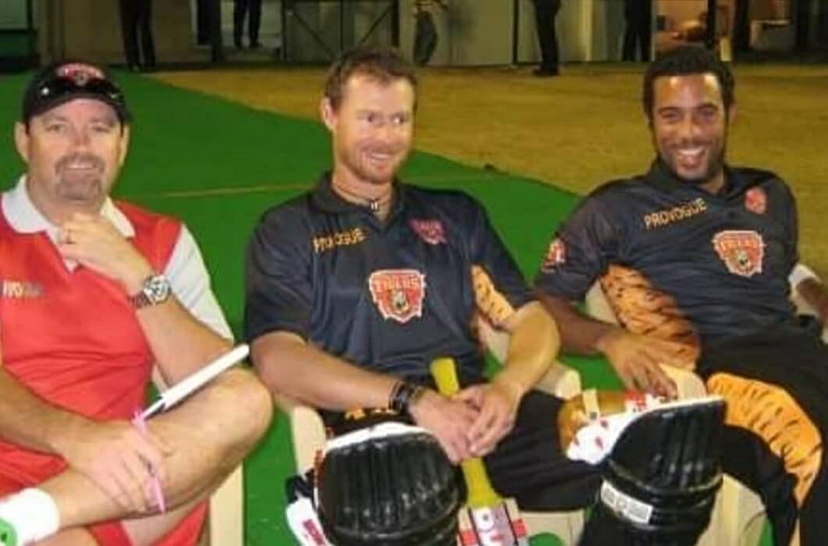 Andrew hanging out with Lance Klusener. He built up a particularly close relationship with the DHS Old Boy during his time with Natal cricket.