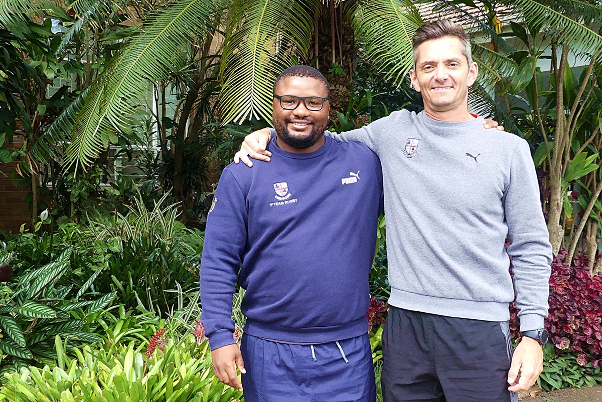 Westville 1st XV coaches Njabulo “Jubs” Zulu and Jeremy McLaren. (Photo: Brad Morgan)