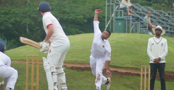 Off-spinner Matthew Urquhart was a handful for the Michaelhouse batsmen in favourable bowling conditions. (Photo: Brad Morgan)