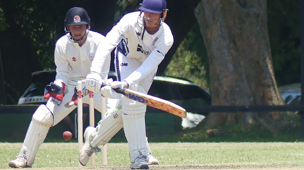 Left-handed batsmen K. McAllister's 49 runs proved to be the most decisive batting contribution in a hard-fought contest. (Photo: Brad Morgan)