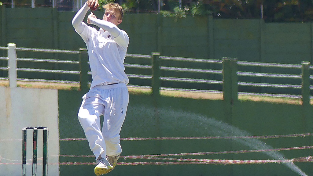 Nathan Beaumont was the pick of the Saints' bowlers, removing three Northwood batsmen. (Photo: Brad Morgan)