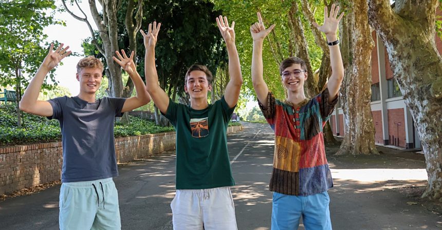 Fynn Pollock, John Eastes and Benjamin Burton celebrate an outstanding set of matric results, earning 23 distinctions between them.