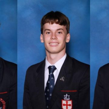 Peter Woodland, Adrian Hill and Ben Frost, three of Michaelhouse's top achievers in the matric class of 2022.