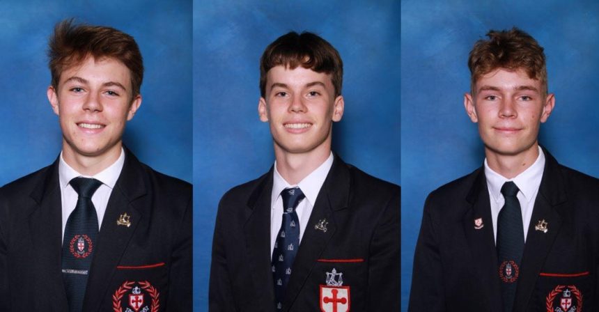 Peter Woodland, Adrian Hill and Ben Frost, three of Michaelhouse's top achievers in the matric class of 2022.