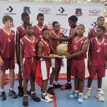 Kearsney College, under-14 winners of the 2023 Jenny Orchard Invitational Basketball Tournament.