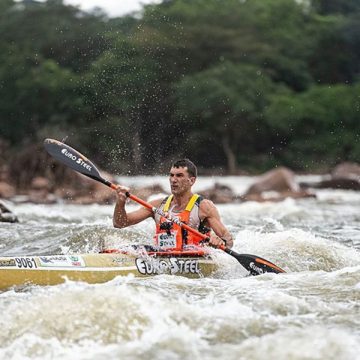 Andy Birkett, winner of the 2023 Dusi Canoe Marathon.