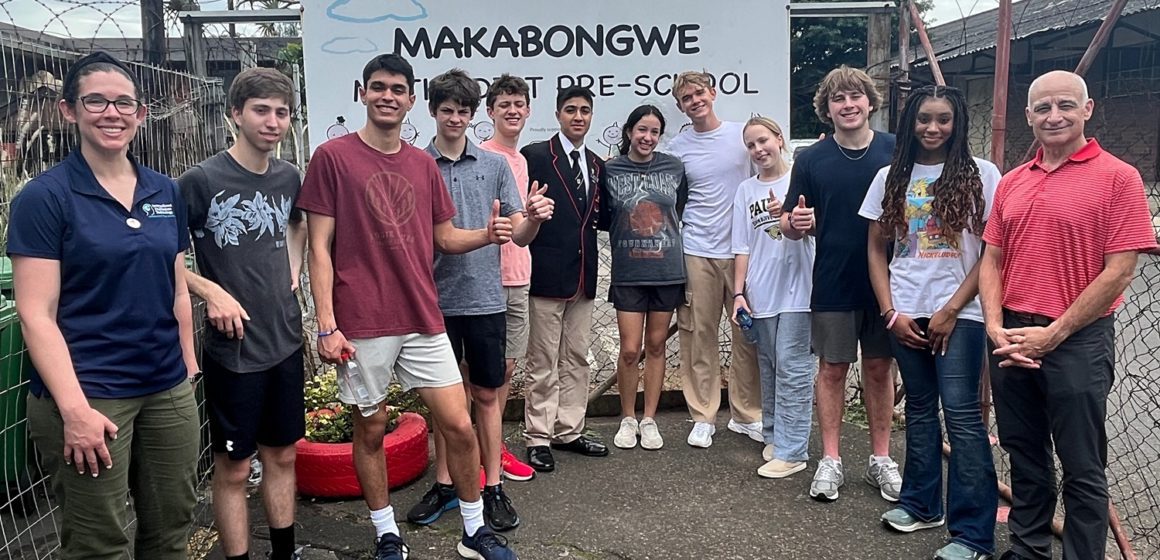 Clifton Interact Club visit to Makabongwe Pre-School, 14 February 2023.