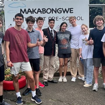 Clifton Interact Club visit to Makabongwe Pre-School, 14 February 2023.