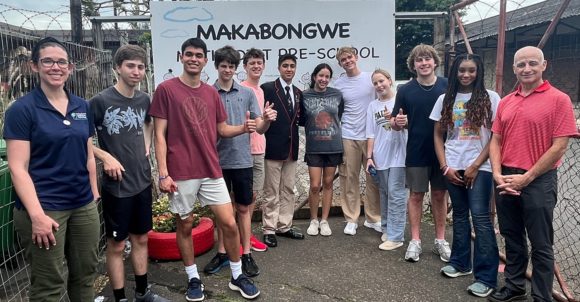 Clifton Interact Club visit to Makabongwe Pre-School, 14 February 2023.