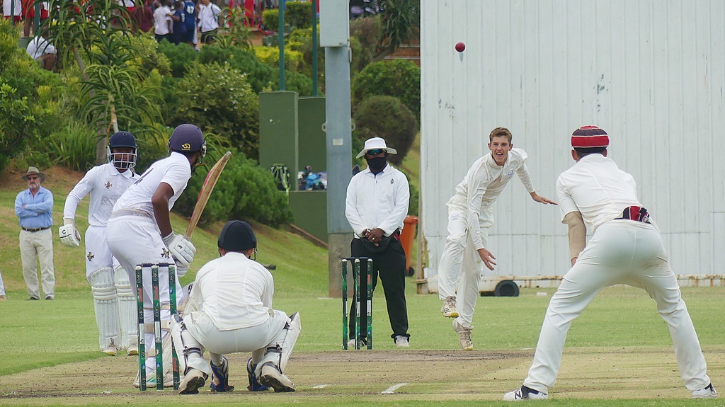 A focused effort by the Maritzburg College bowlers and fielders kept Northwood under pressure throughout their innings. (Photo: Brad Morgan).