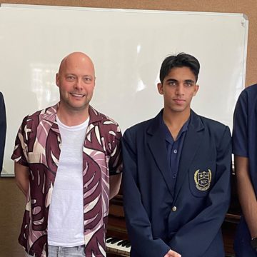 Rob Clark, Head of Department of Music of the Royal Ballet in London inspired and entertained Saint Charles' pianists on a visit to the Pietermaritzburg School.