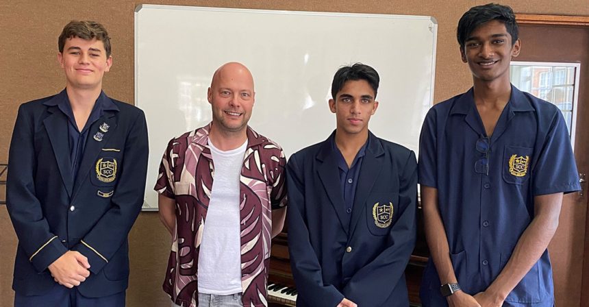 Rob Clark, Head of Department of Music of the Royal Ballet in London inspired and entertained Saint Charles' pianists on a visit to the Pietermaritzburg School.