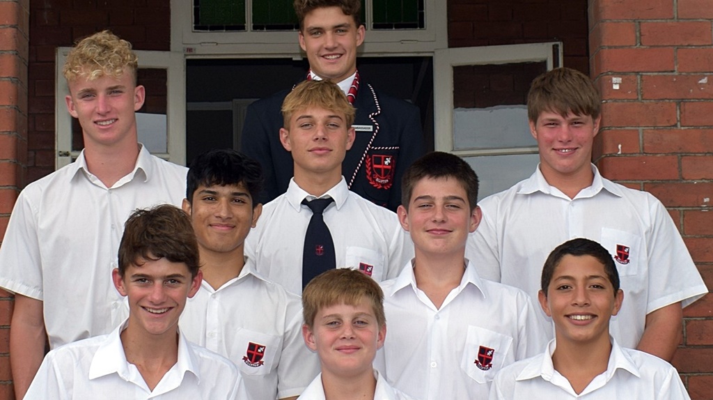 Clifton's Midmar Mile 2023 swimmers:Top row: Damien Angel 3rd row: Nathan Burger, Kristian Müller, Andrew Allen Middle: Rehaan Osman, Jared Maingard Bottom: Declan Jackson, Connor Jackson, Nabil Bejia (Missing: Ethan Venter)