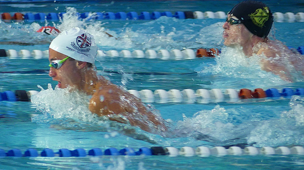 While competition in the Nestor Pierides Gala was tight, Westville Boys' High still managed a clean sweep of the breaststroke relays. (Photo: Brad Morgan)