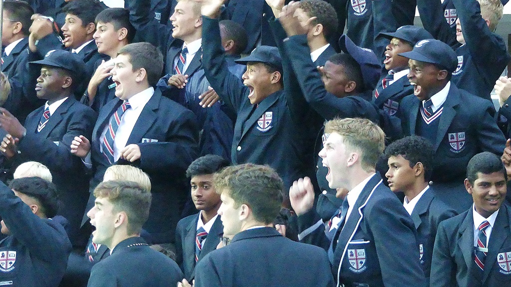 As hosts, Westville Boys' High were backed by enthusiastic, vocal support throughout the Nestor Pierides Gala. (Photo: Brad Morgan)