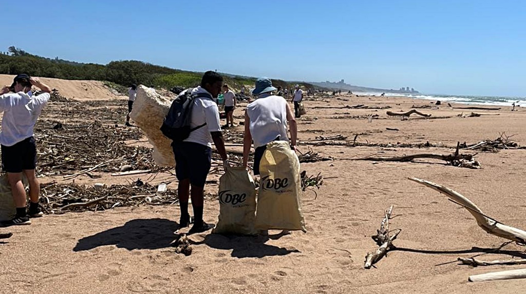 It was hot and humid, but the Northwood boys enthusiastically tackled the task of cleaning up the Beachwood Mangroves. 