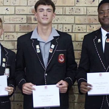 Maritzburg College's 2023 winter season captains.