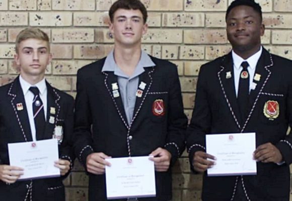 Maritzburg College's 2023 winter season captains.