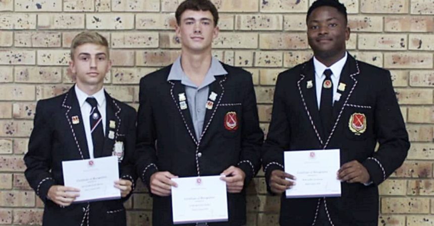 Maritzburg College's 2023 winter season captains.