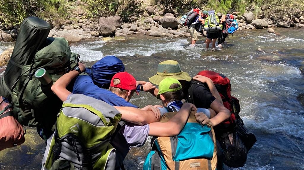 High river levels meant careful planning was necessary before a river crossing.