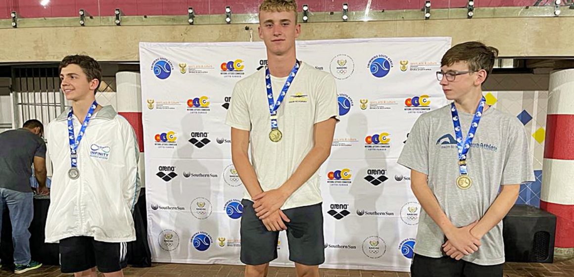 Nathan Burger, SA champion in the u14 50m and 100m breaststroke.