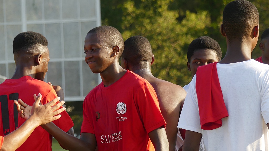 Maritzburg College players and supporters celebrate a winning start to the league season. (Photo: Brad Morgan)