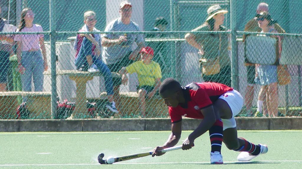 Asanda Khumalo was a solid presence at the back for Maritzburg College and scored their only goal of the game. (Photo: Brad Morgan)