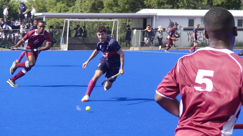 Westville's attempts at the press were handled confidently by Kearsney in the first half. (Photo: Brad Morgan)