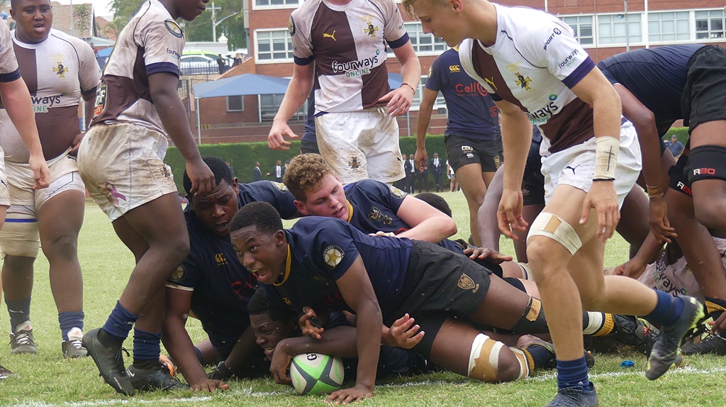 DHS celebrated a hat-trick of tries from the maul as they secured a sound win over a feisty Northwood team. (Photo: Brad Morgan)