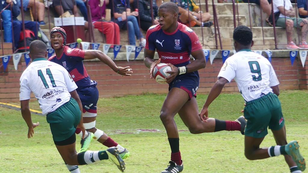 Set up by their forwards, Westville's hard running backline bagged five tries against Noord-Kaap. (Photo: Brad Morgan)