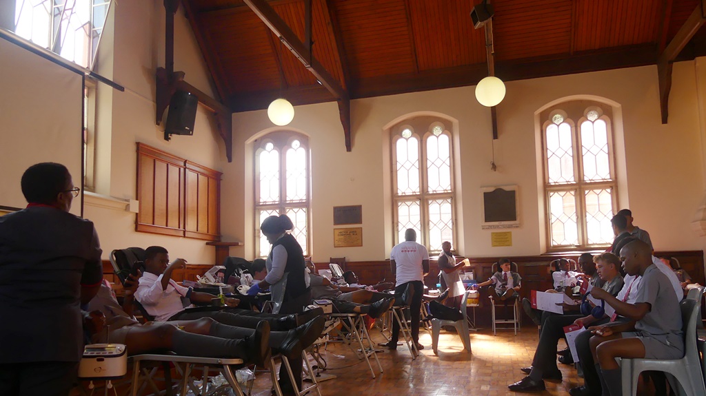 The beautiful Victoria Hall, a heritage landmark, with warm sun streaming in through its huge windows, was an ideal venue for College's termly blood drive. (Photo: Brad Morgan) 