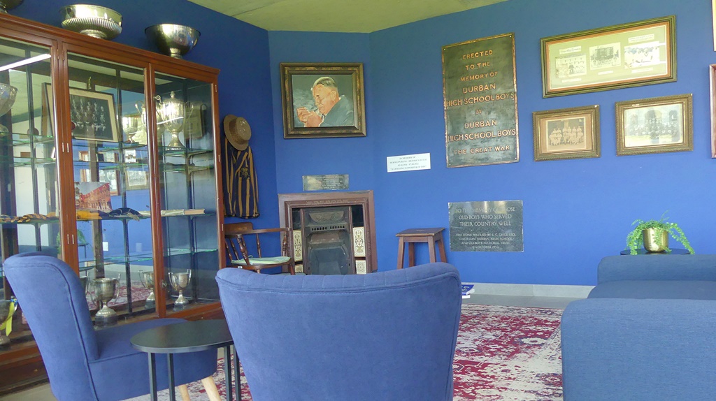 An inviting corner of The Memorial Pavilion features important memorabilia from the history of DHS. (Photo: Brad Morgan)