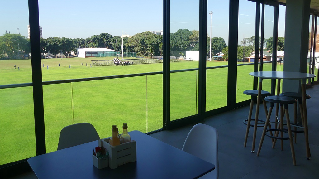 A wonderful view of Van Heerden's Field, with floor to ceiling windows which can be opened to allow the fresh air inside. (Photo: Brad Morgan)