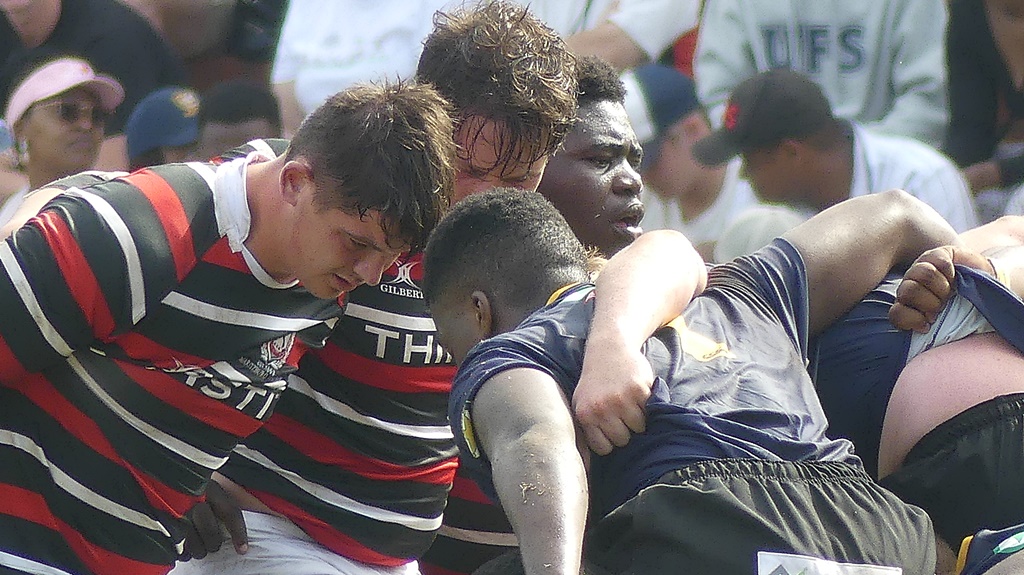 Between them, Maritzburg College and DHS supplied five front-rankers to the Sharks u18 A team. (Photo: Brad Morgan)