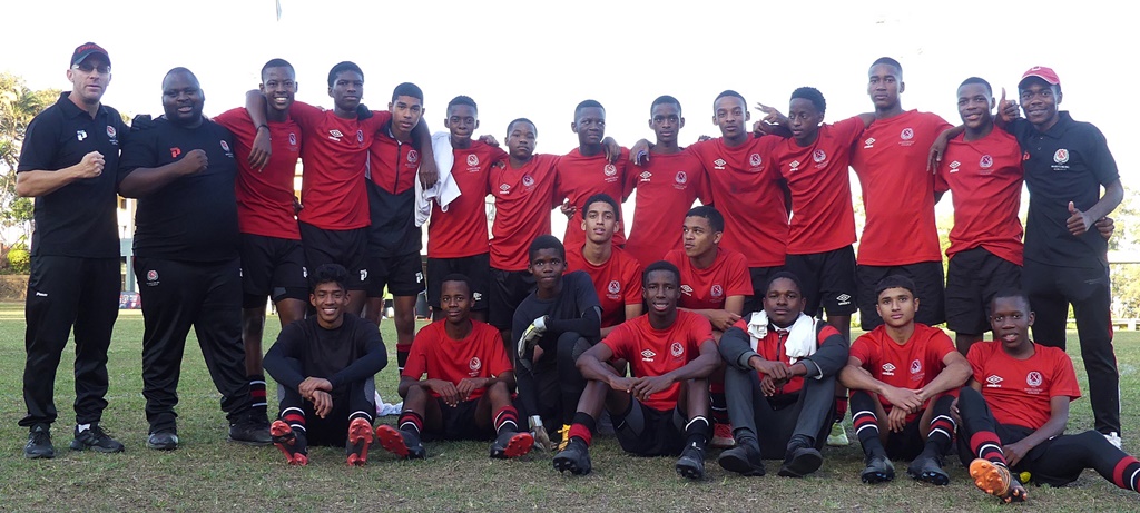 Maritzburg College, the under-16 KZNHSFA Coastal champions. (Photo: Brad Morgan)