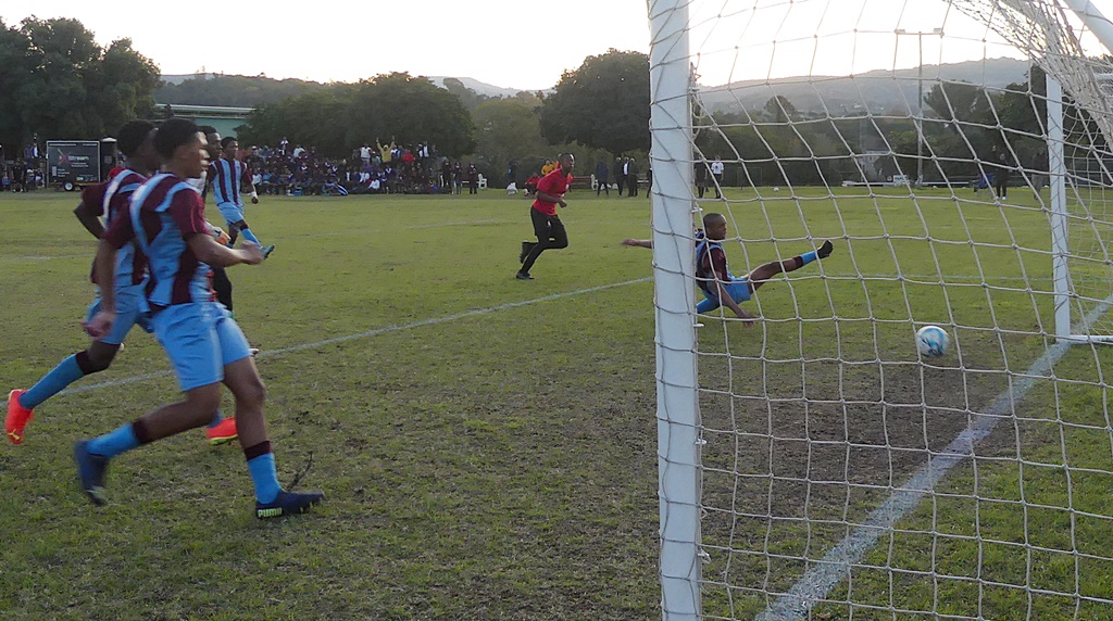 Mazithi Qasha pulled College level with a controlled, left-footed finish. (Photo: Brad Morgan)