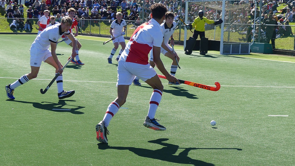 Michaelhouse brought lot to the game, but as Christopher Angel and his team-mates discovered, Hilton's defence was, for the most part, resolute and stacked. (Photo: Brad Morgan)