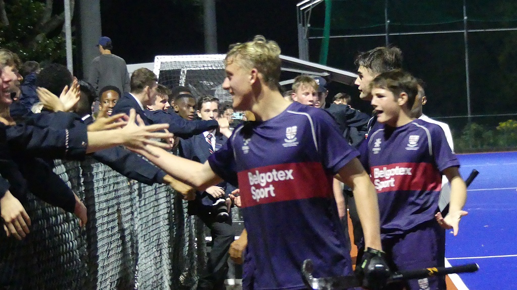 The Westville 1st XI received hearty congratulations from their supporters after a thrilling win. (Photo: Brad Morgan)