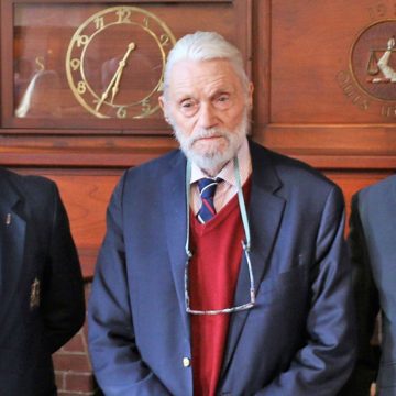 Three Old Boys presented with St Michael Award