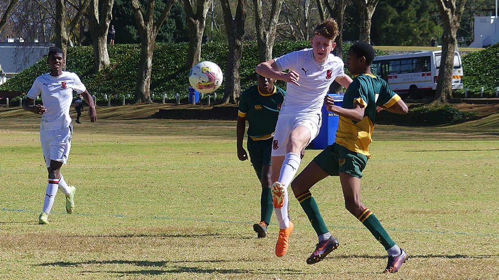 Adrian Dippenaar is a goalkeeper in the South African u17 hockey squad, but a handful as a striker for the Clifton 1st football team. (Photo: Brad Morgan)