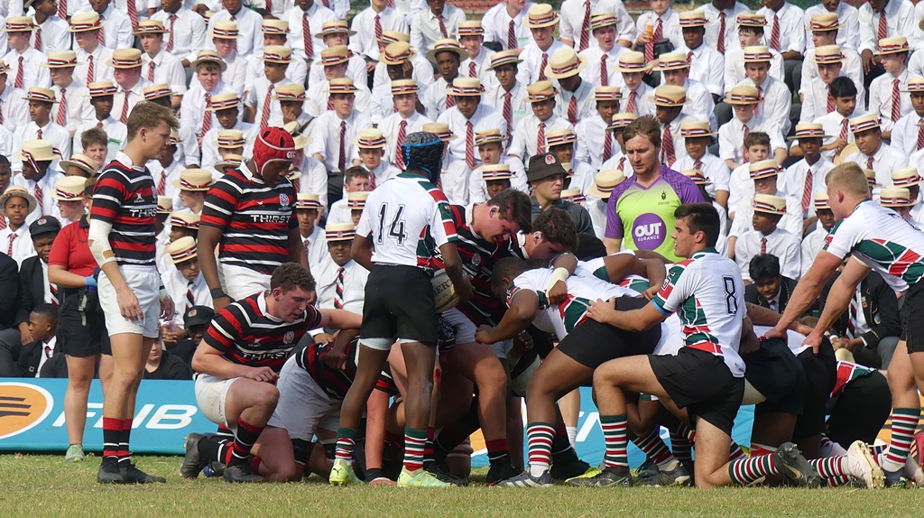 Maritzburg College's powerful pack enjoyed the better of the set pieces, which provided them with a good foundation towards victory. (Photo: Brad Morgan)