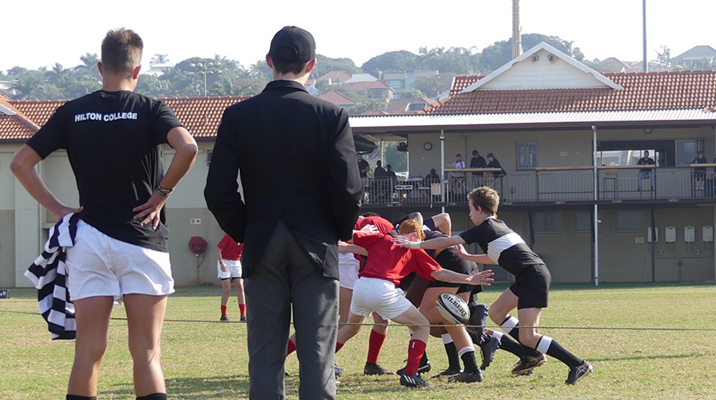 The hosts, Clifton College, took on Michaelhouse, watched by 'House's great rivals, Hilton College. (Photo: Brad Morgan)