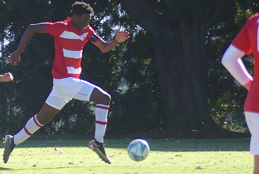 While Michaelhouse was in the ascendancy when they met Saint Charles College in Balgowan, there was little to choose between the football sides of the two schools on Saturday in Pietermaritzburg. (Photo: Brad Morgan) 