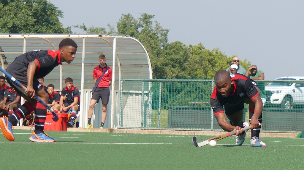 One of the top goalscorers at the un18 IPT, Maritzburg College drag flicker Asanda Khumalo was, once again, on the scoresheet against Glenwood. (Photo: Brad Morgan)