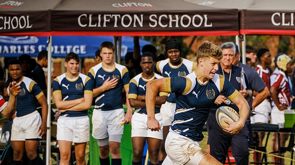 A magnificent, committed performance from the Saint Charles 1st team took them all the way to the title at the Clifton Sevens. (Photo: Alexander Pascal (Grade 9, Saint Charles College)