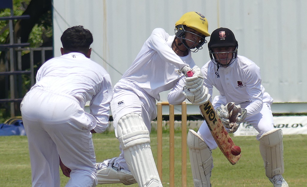 While all around him, the DHS batsmen struggled to get going against Clifton's tiday bowling, Semal Pillay took the fight to the visitors. (Photo: Brad Morgan)