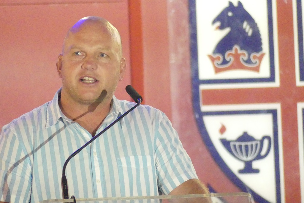 Interesting, entertaining and inspirational: Westville Old Boy and the Guest of Honour at the school's 2023 Sports Awards, Ronnie Rutland. (Photo: Brad Morgan)